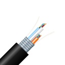 Fibra óptica armada de 24 hilos SM G52D, marca Prisma